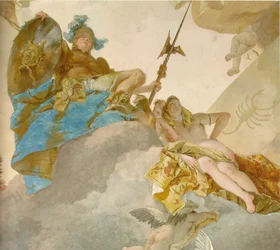 Deckenfresko im Treppenhaus der Würzburger Residenz (Detail)